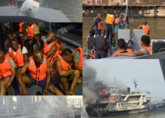 Nigerian Navy rescues 20 Crew Members from Burning Vessel off Calabar